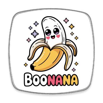 Boonana Halloween Banana - Square fridge magnet - white - Front