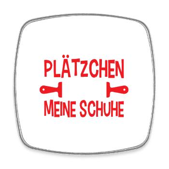 Weihnachtsgeschenk Plätzchen Wichteln Lustig - Viereckiger Kühlschrankmagnet - Weiß - Vorne
