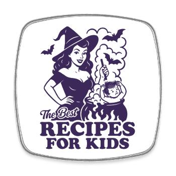 The best recipes for kids - Square fridge magnet - white - Front