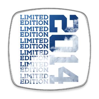 12 ANS ÉDITION LIMITÉE 2014 12E ANNIVERSAIRE - Magnet carré - blanc - Devant