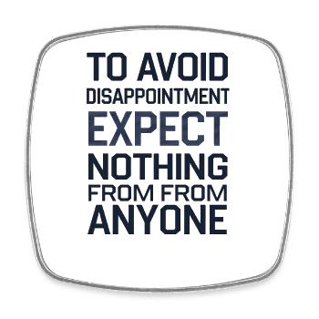 Minimalist Motivational Quote  - Square fridge magnet - white - Front