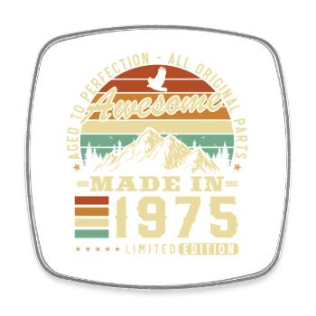 1975 Vintage Retro Geburtstagsgeschenk - Magnet carré - blanc - Devant