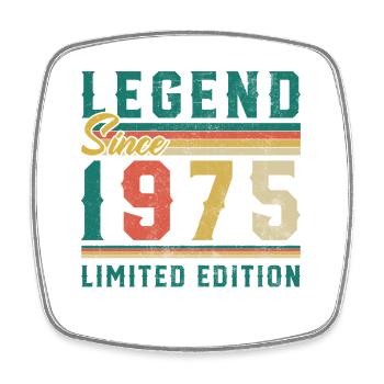 1975 Vintage Retro Birthday Gift - Square fridge magnet - white - Front