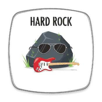 Hard Rock Guitare Rocker Design - Magnet carré - blanc - Devant