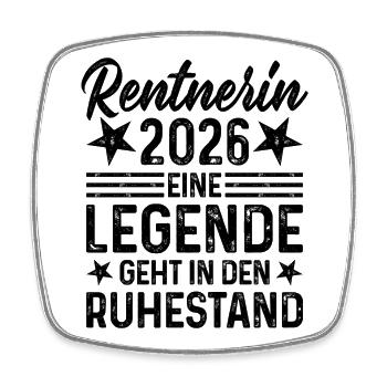 Pensioner 2026 A legend is retiring - Square fridge magnet - white - Front