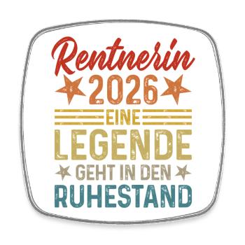 Retraité 2026 Une légende prend sa retraite - Magnet carré - blanc - Devant