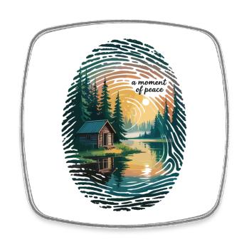 Natur Ruhe - A Moment of Peace Shirt - Viereckiger Kühlschrankmagnet - Weiß - Vorne