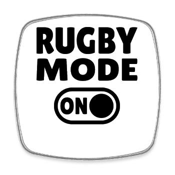 Rugby Mode ON - Pure Rugby Passion - Square fridge magnet - white - Front
