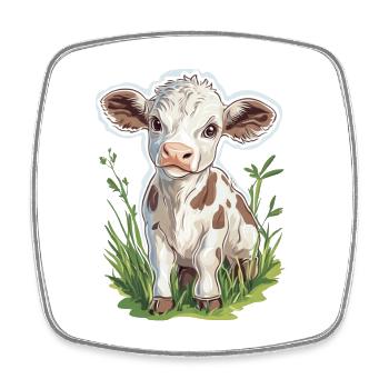Cow - Square fridge magnet - white - Front