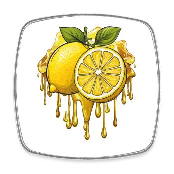 lemon - Square fridge magnet - white - Front