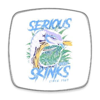 Serious About Blue Tongue Skinks Since 1969 - Square fridge magnet - white - Front