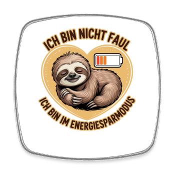 I'm Not Lazy – Power Saving Mode - Square fridge magnet - white - Front