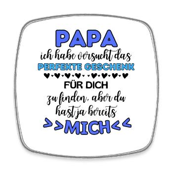 Dad Saying Funny Father's Day Gift for Dad - Square fridge magnet - white - Front