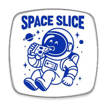 Weltraum Astronaut Baby Design - Viereckiger Kühlschrankmagnet - Weiß - Vorne