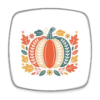Conception de citrouille automnale pour les enseignants - Magnet carré - blanc - Devant