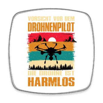Accessoires de pilote de drone Drone Pilote de drone Cadeau - Magnet carré - blanc - Devant