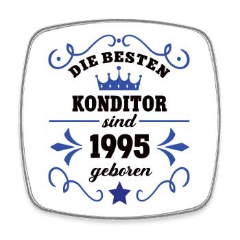Confiseur Anniversaire Vintage 1995 Boulanger Bldg. 95 - Magnet carré - blanc - Devant