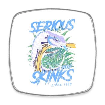 Serious About Blue Tongue Skinks Since 1988 - Square fridge magnet - white - Front