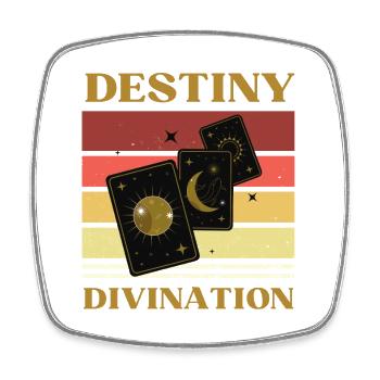 SCHICKSAL UND TAROT-WEISSAGUNG - Viereckiger Kühlschrankmagnet - Weiß - Vorne