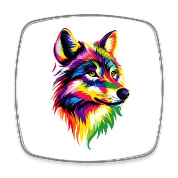 Wolf Love Wolves Wolf Pack Wolfhound Wild Wolf - Square fridge magnet - white - Front