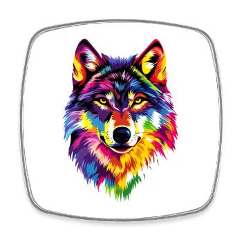 Wolf Love Wolves Wolf Pack Wolfhound Wild Wolf - Square fridge magnet - white - Front