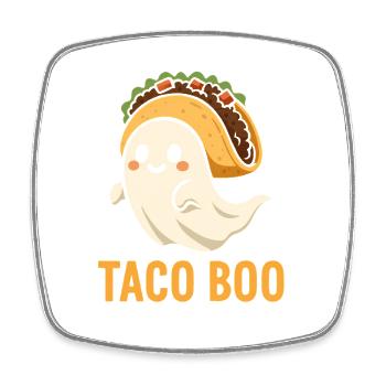 Baby Taco Ghost with Humor - Square fridge magnet - white - Front