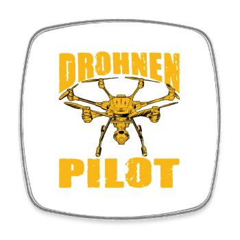 Accessoires de pilote de drone Drone Pilote de drone Cadeau - Magnet carré - blanc - Devant