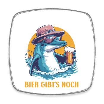 Malle LOVE IS ALL THERE'S STILL BEER Funny - Square fridge magnet - white - Front