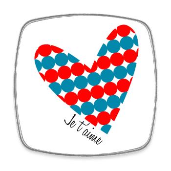 HEART. COUPLE. VALENTINE'S DAY. JUST MARRIED. Bachelorette party. - Square fridge magnet - white - Front