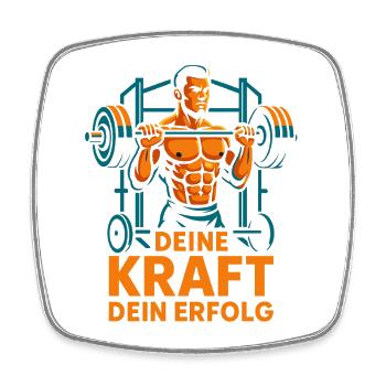 Forte forme physique motivation pression chemise bodybuilder - Magnet carré - blanc - Devant