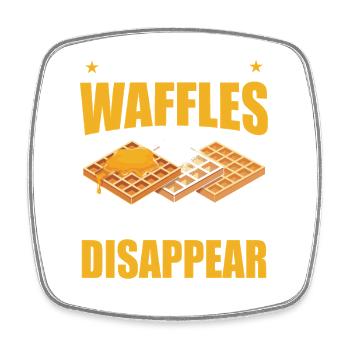 Waffles Pancakes Breakfast Bakery Costume - Square fridge magnet - white - Front