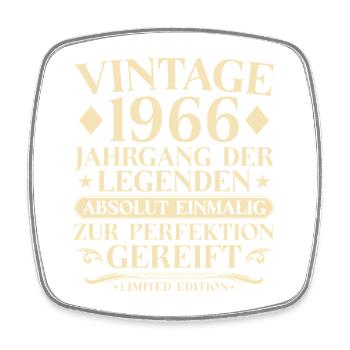Millésime 1966 Vintage Born - 60ème anniversaire - Magnet carré - blanc - Devant