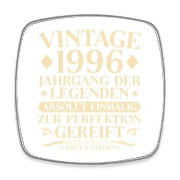 Vintage 1996 Vintage Born - 30th Birthday - Square fridge magnet - white - Front