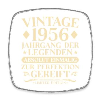 Vintage 1956 Vintage Born - 70th Birthday - Square fridge magnet - white - Front