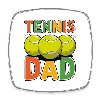 Tennis père drôle balles de tennis conception pour - Magnet carré - blanc - Devant