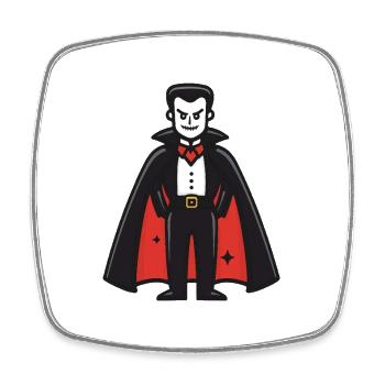 Vampir Halloween Comic Lustig - Viereckiger Kühlschrankmagnet - Weiß - Vorne