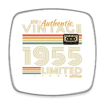 1955 Vintage Rétro Cadeau D'anniversaire - Magnet carré - blanc - Devant