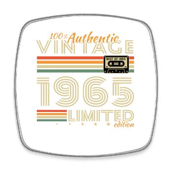 1965 Vintage Rétro Cadeau D'anniversaire - Magnet carré - blanc - Devant