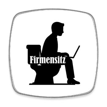 Toilet Company Headquarters Office Home Office Association - Square fridge magnet - white - Front