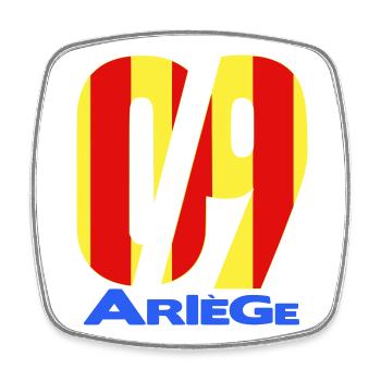 09 Ariège - Magnet carré - blanc - Devant