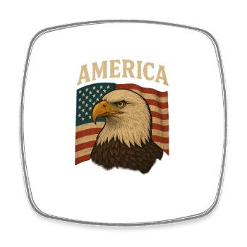 American Patriot Design - Square fridge magnet - white - Front