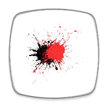 Conception astucieuse de la douleur de couleur rouge - Magnet carré - blanc - Devant