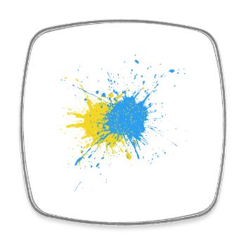 Kreativer Farbschlag Design - Viereckiger Kühlschrankmagnet - Weiß - Vorne
