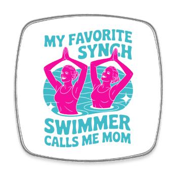 Synchronschwimmen Kunstschwimmen Wassersport - Viereckiger Kühlschrankmagnet - Weiß - Vorne