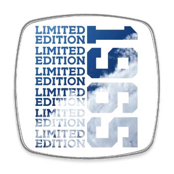 61 JAHRE LIMITED EDITION 1965 61. GEBURTSTAG - Viereckiger Kühlschrankmagnet - Weiß - Vorne