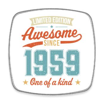 Awesome Since 1959 - Square fridge magnet - white - Front