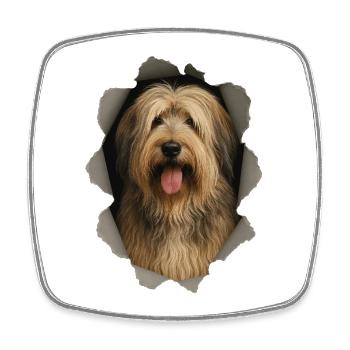 Catalan Sheepdog - Square fridge magnet - white - Front