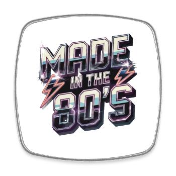 Fabriqué dans les années 80 Flash rétro - Magnet carré - blanc - Devant