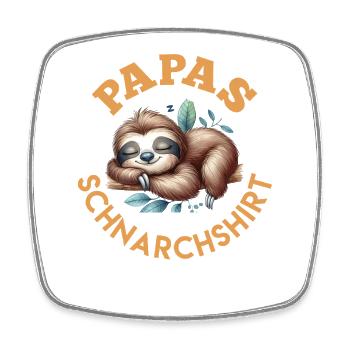Werdender Vater PAPAS SCHNARCH SHIRT Lustiges - Viereckiger Kühlschrankmagnet - Weiß - Vorne