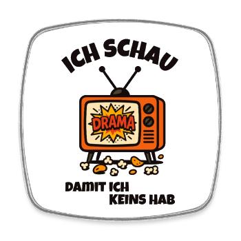 Drama - TV - Square fridge magnet - white - Front